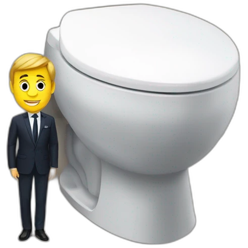 Macron qui vas au toilette emoji