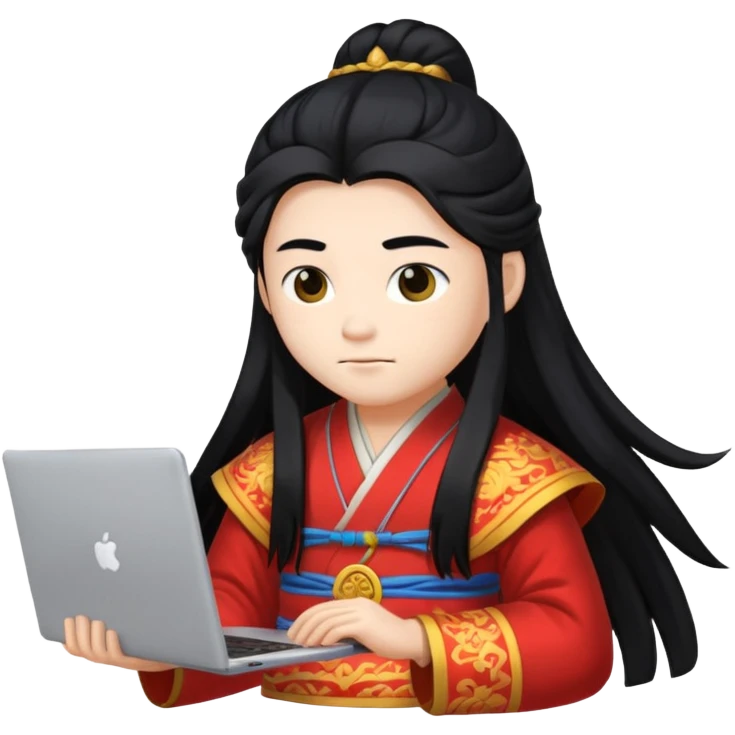 chinese god with laptop emoji