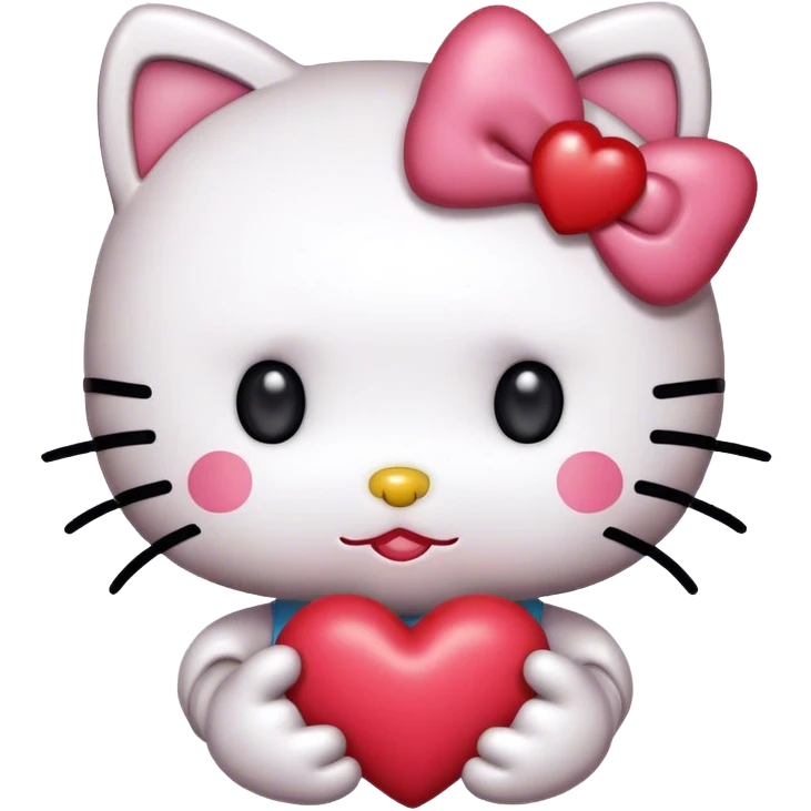 Hello kitty heart eyes emoji
