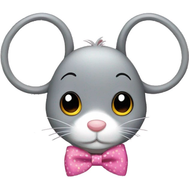 Mouse with hair bow emoji