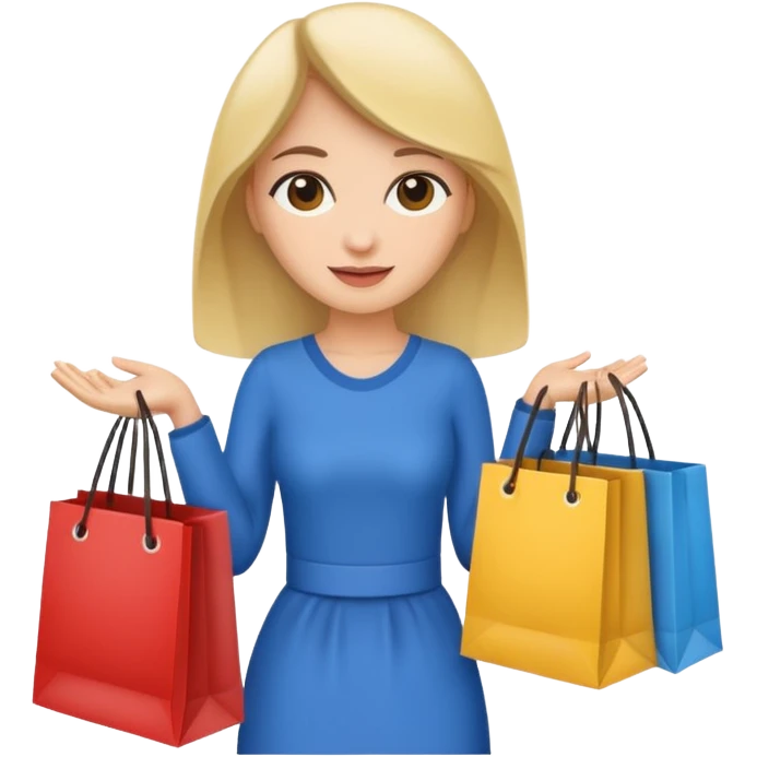 woman holding shopping bags emoji
