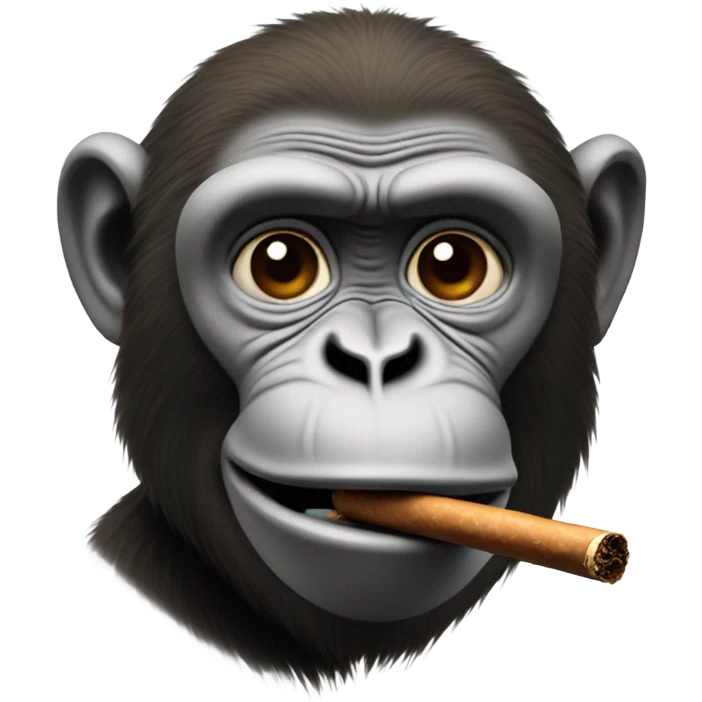 monkey with a cigar emoji