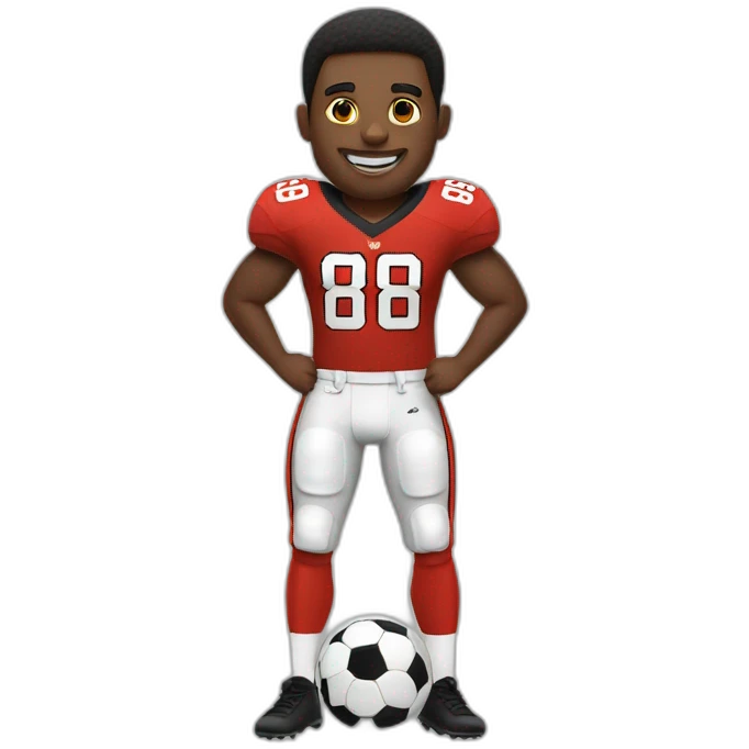 Football player with the number 88 on the back emoji