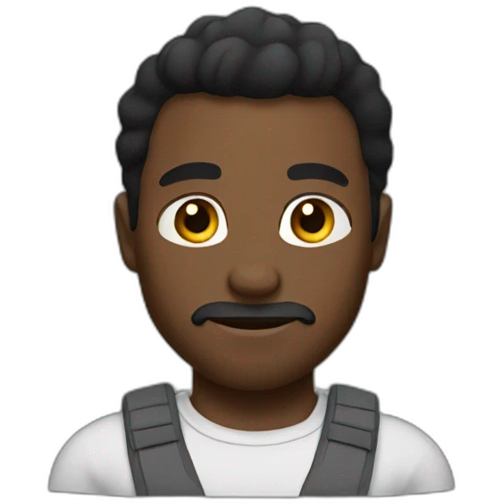 Black man musculation emoji