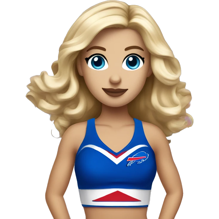 buffalo bills blonde cheerleader blue eyes emoji