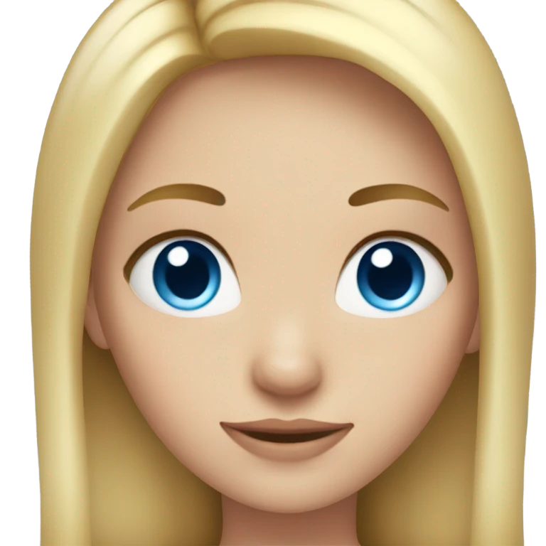 Blue eyed blonde girl emoji