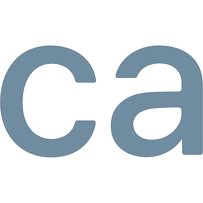 the letters 'ca' in a modern color icon style, clean and simple emoji