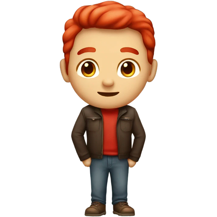 Short man of red color emoji
