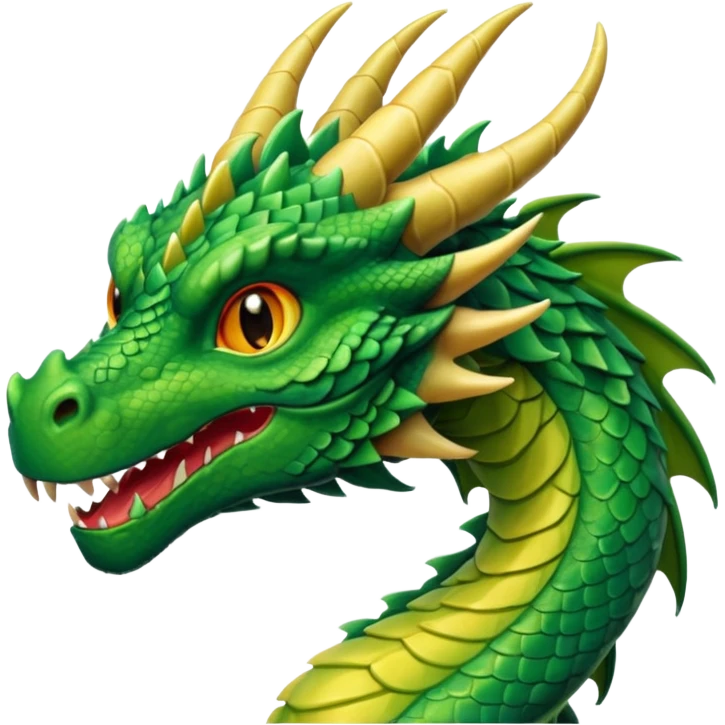 A realistic dragon emoji