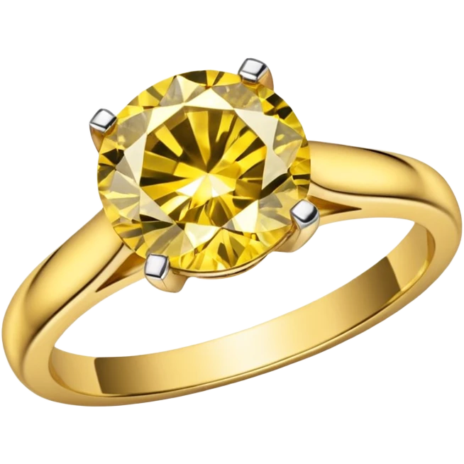 Yellow diamond ring  emoji