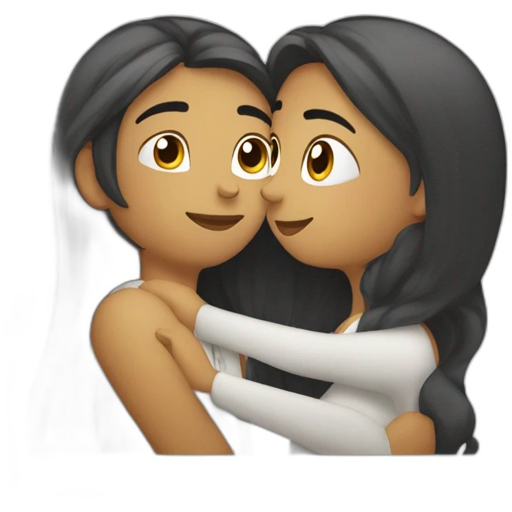 An arabic guy named mxy kissing a girl named remas with hair to her shoulders emoji