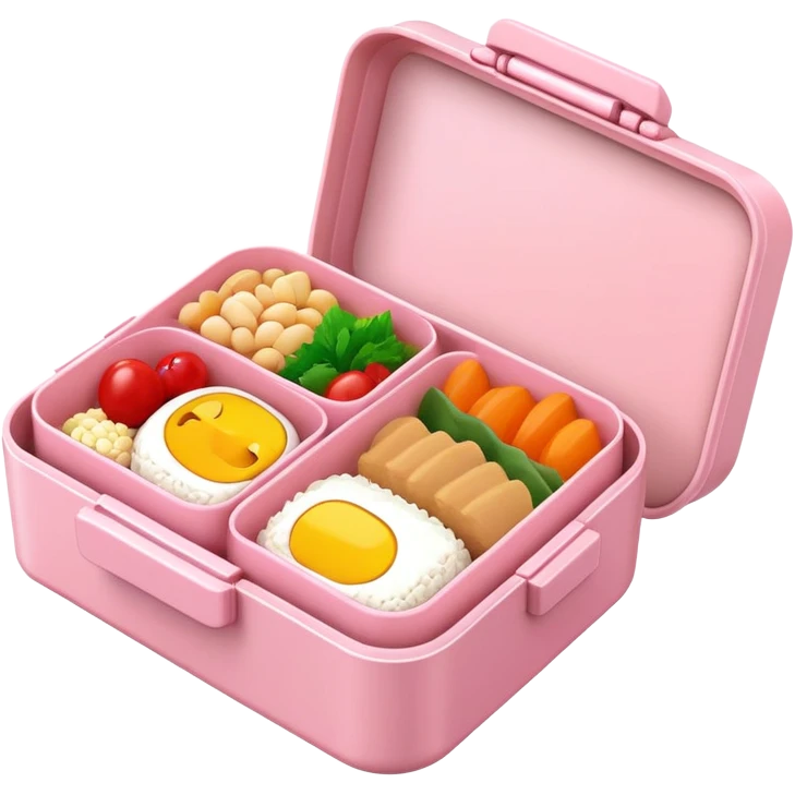 Light pink bento box open emoji