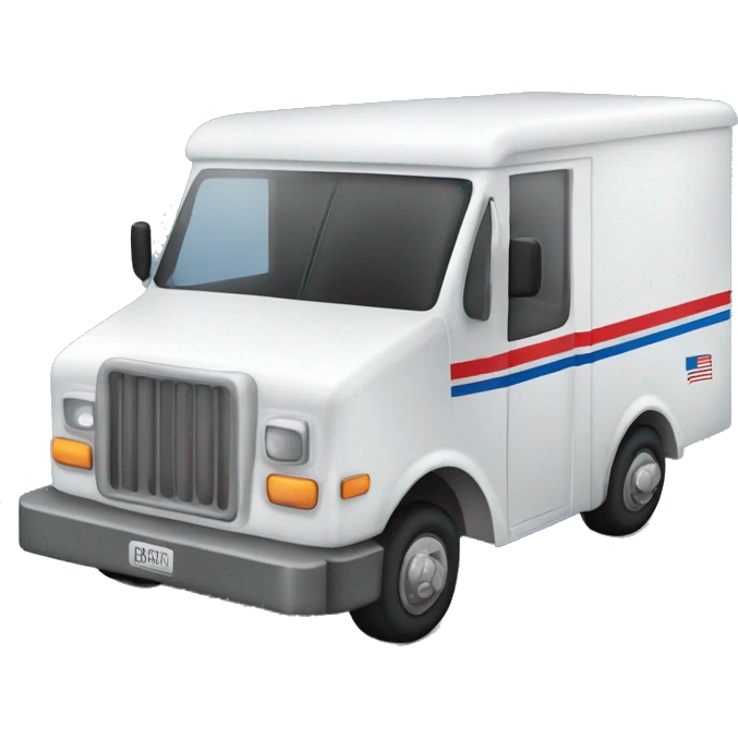 Isolated realistic usps mail truck emoji
