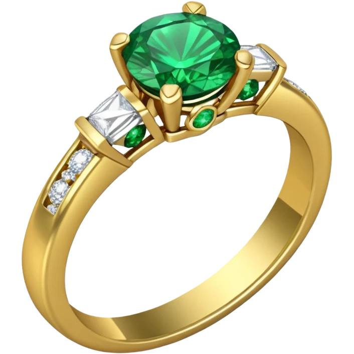 glitter esmerald married ring emoji