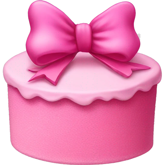 pink cake with pink bow emoji