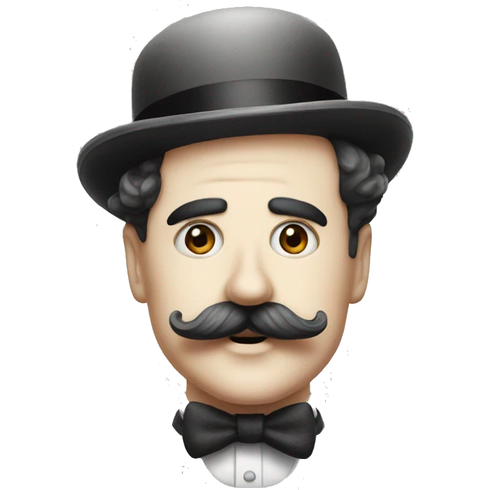 mustache Charlie chaplin emoji
