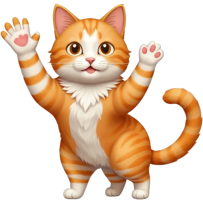 Cat waving emoji