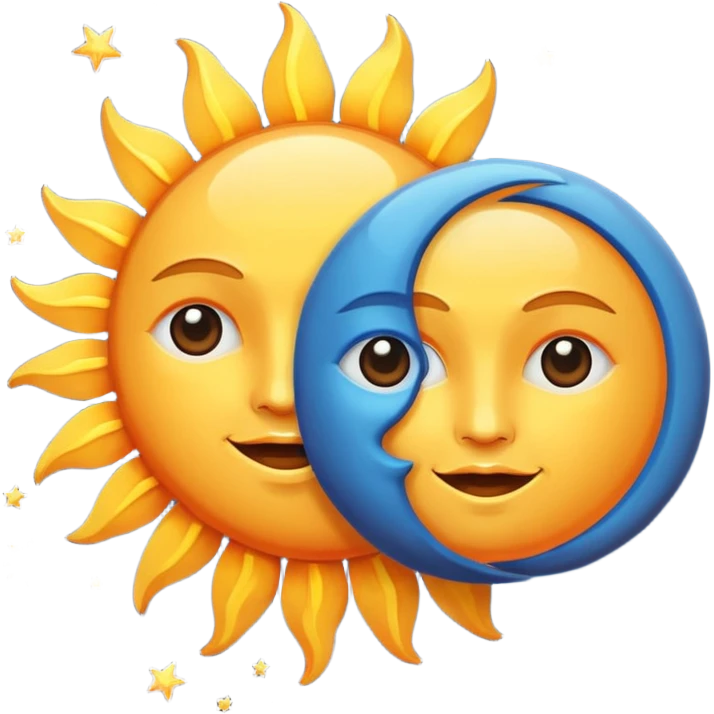 شمس وقمر emoji