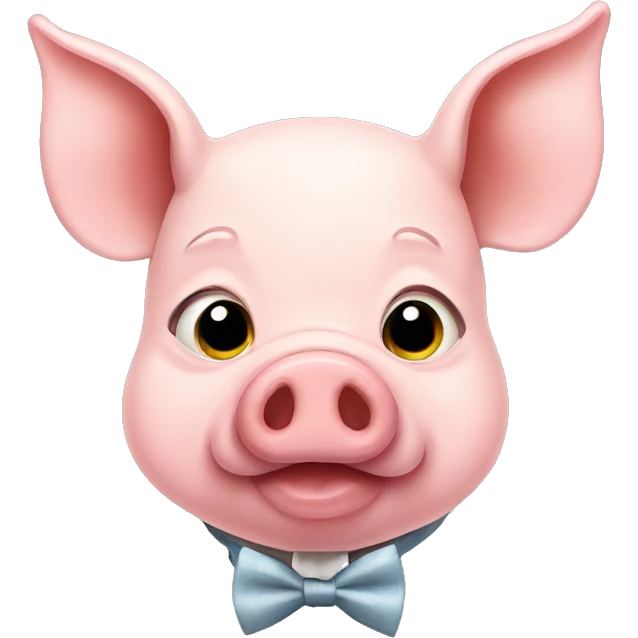 pig with bow tie emoji