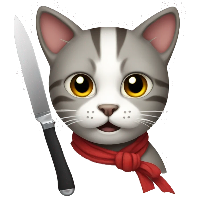 Cat with a knife  emoji