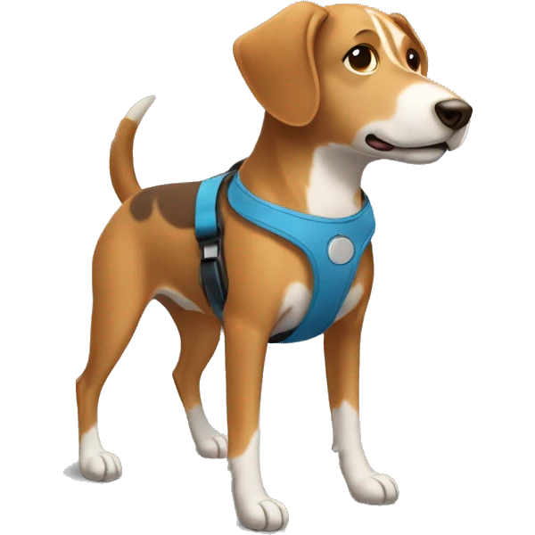 Brown and light brown Dog with a wheelchair emoji