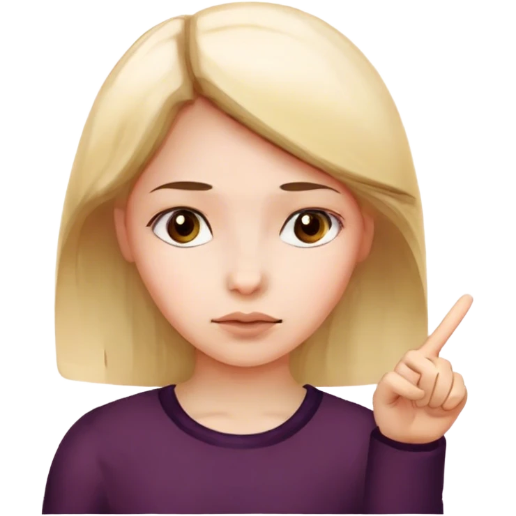 girl with questions and pointing you emoji