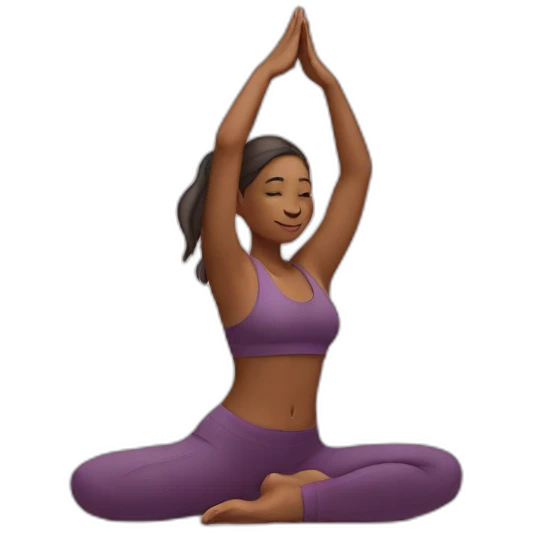 Girl yoga emoji