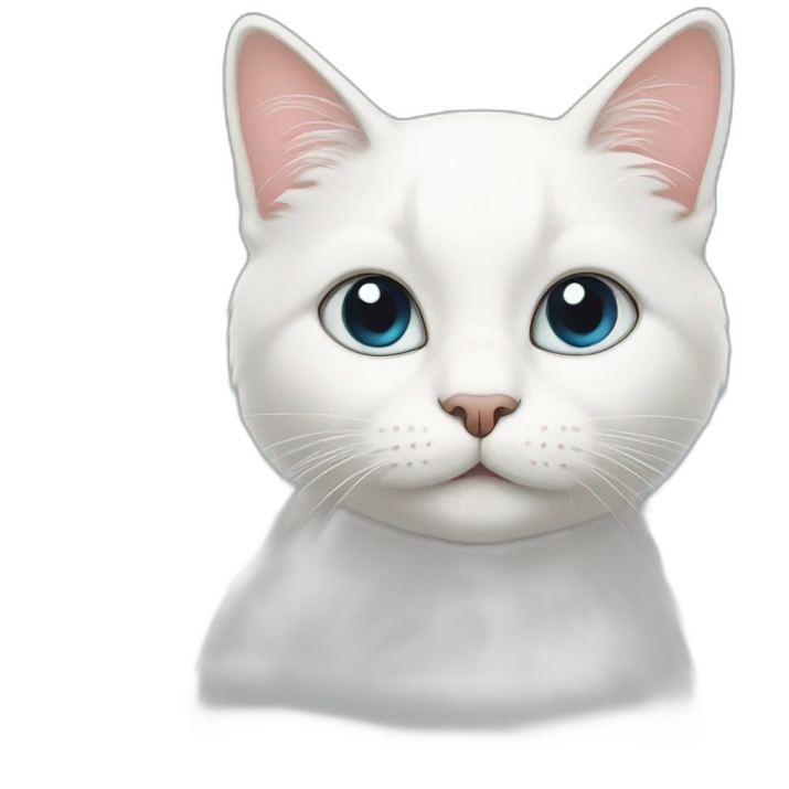 tender white cat emoji