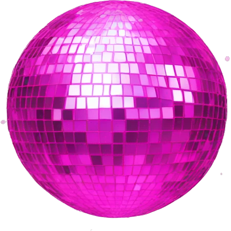 Pink disco ball sparkling  emoji