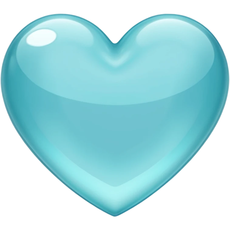 aquamarine heart, simple, clear, iconic emoji