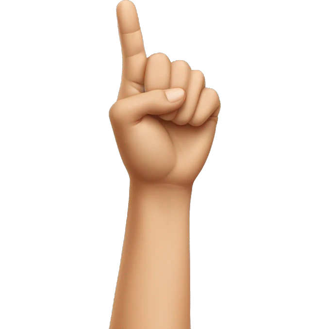 hand pointing infront emoji