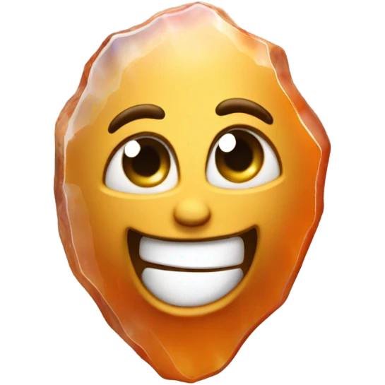 agate with smile emoji