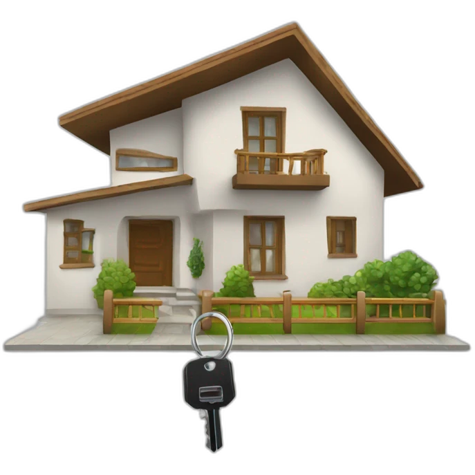 Casa moderna con llave emoji