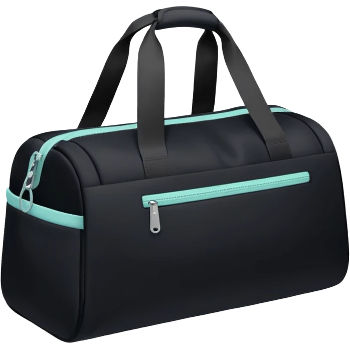 Pastel black gym bag emoji