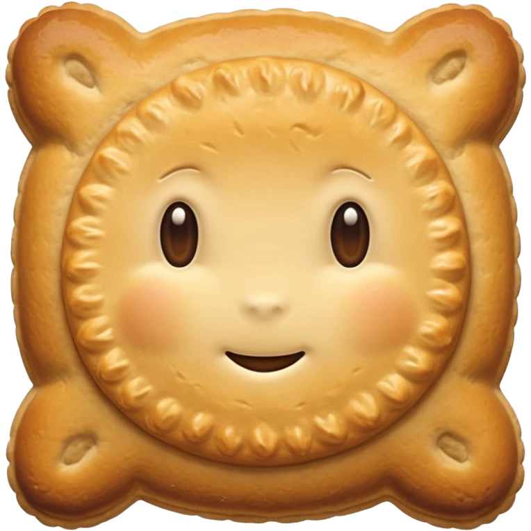very fluffy American biscuit, golden brown emoji