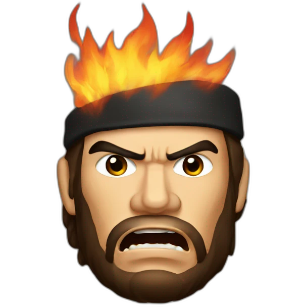 Angry Cheguevara with fire emoji