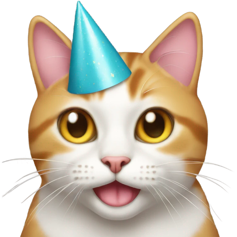 Cat with party hat emoji