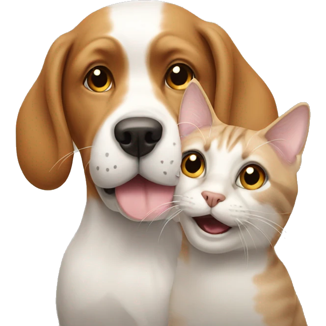 Dog with cat emoji