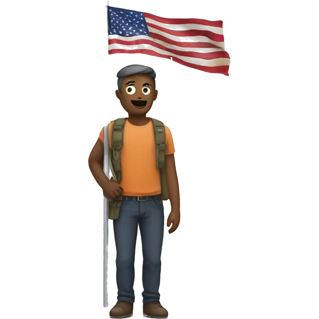 Flag with complicated man emoji