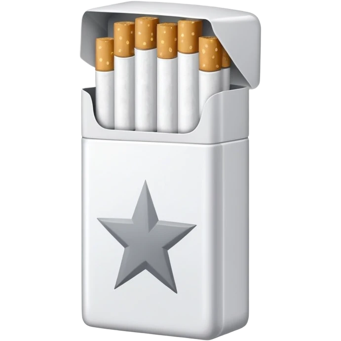 white seven stars grey shining cigaret pack with a few little white  emoji
