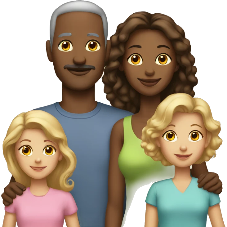 white mother father daughter emoji
