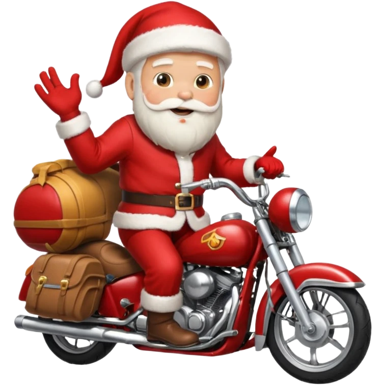 Santa on a motorcycle emoji