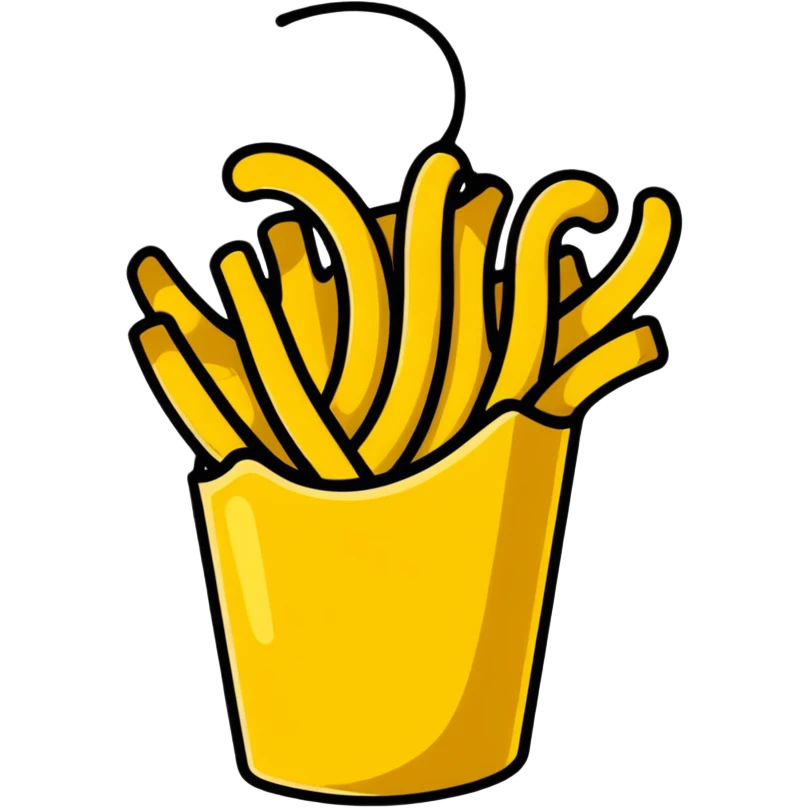 a single curly fry emoji