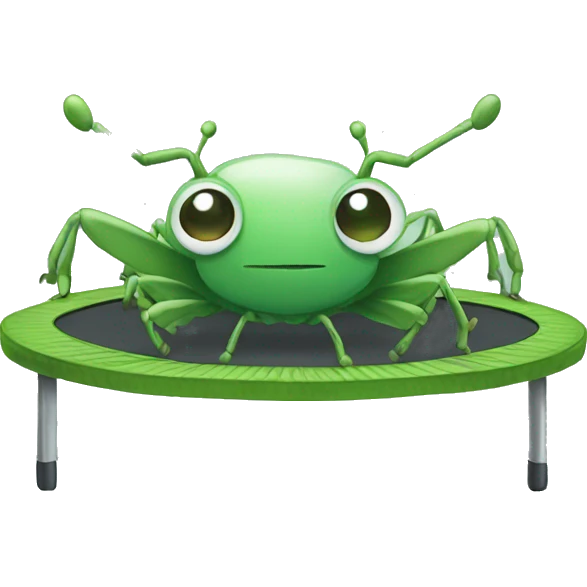 Bug on trampoline  emoji