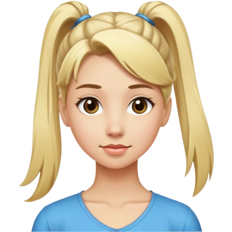 ragazza bionda con la coda  emoji