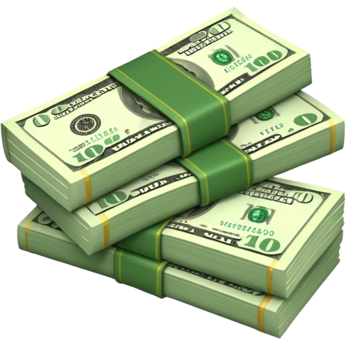 stash of dollars emoji