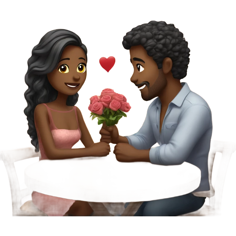 Romantic date for stunningly beautiful couple emoji