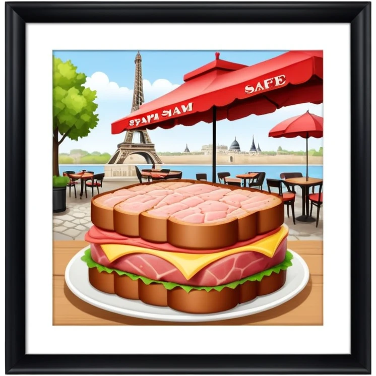  SPAM meat paris cafes landscape  emoji
