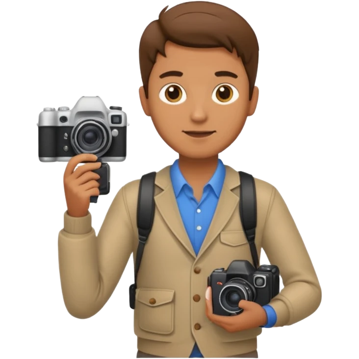 man with Camera, different outfit emoji