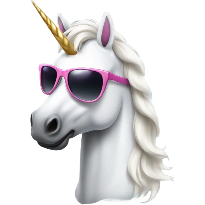 Unicorn with sunglasses emoji